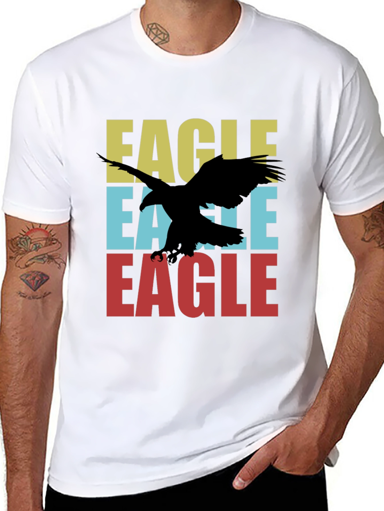 Retro Eagle Graphic Tee - Cool Bird Lover Design