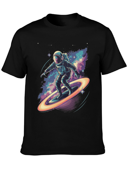 Astronaut Surfing T-Shirt - Space Galaxy Design