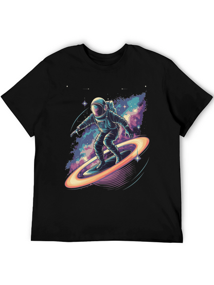 Astronaut Surfing T-Shirt - Space Galaxy Design