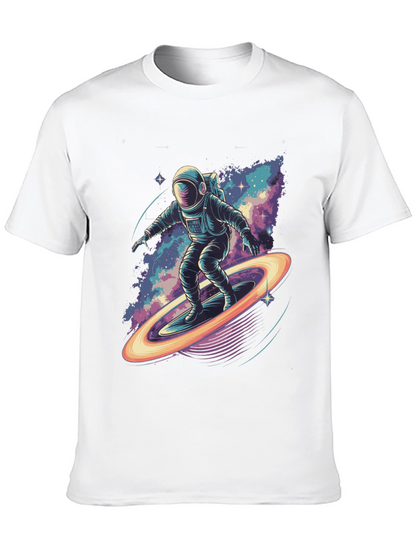 Astronaut Surfing T-Shirt - Space Galaxy Design