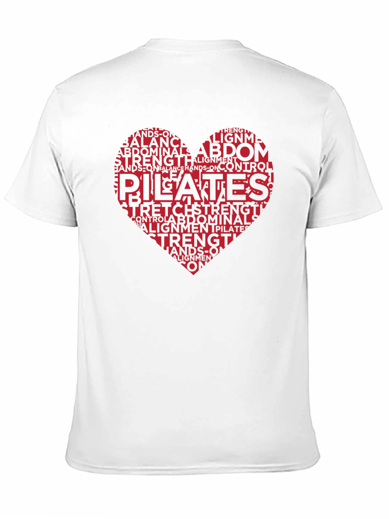 Pilates Heart Word Art T-Shirt Black