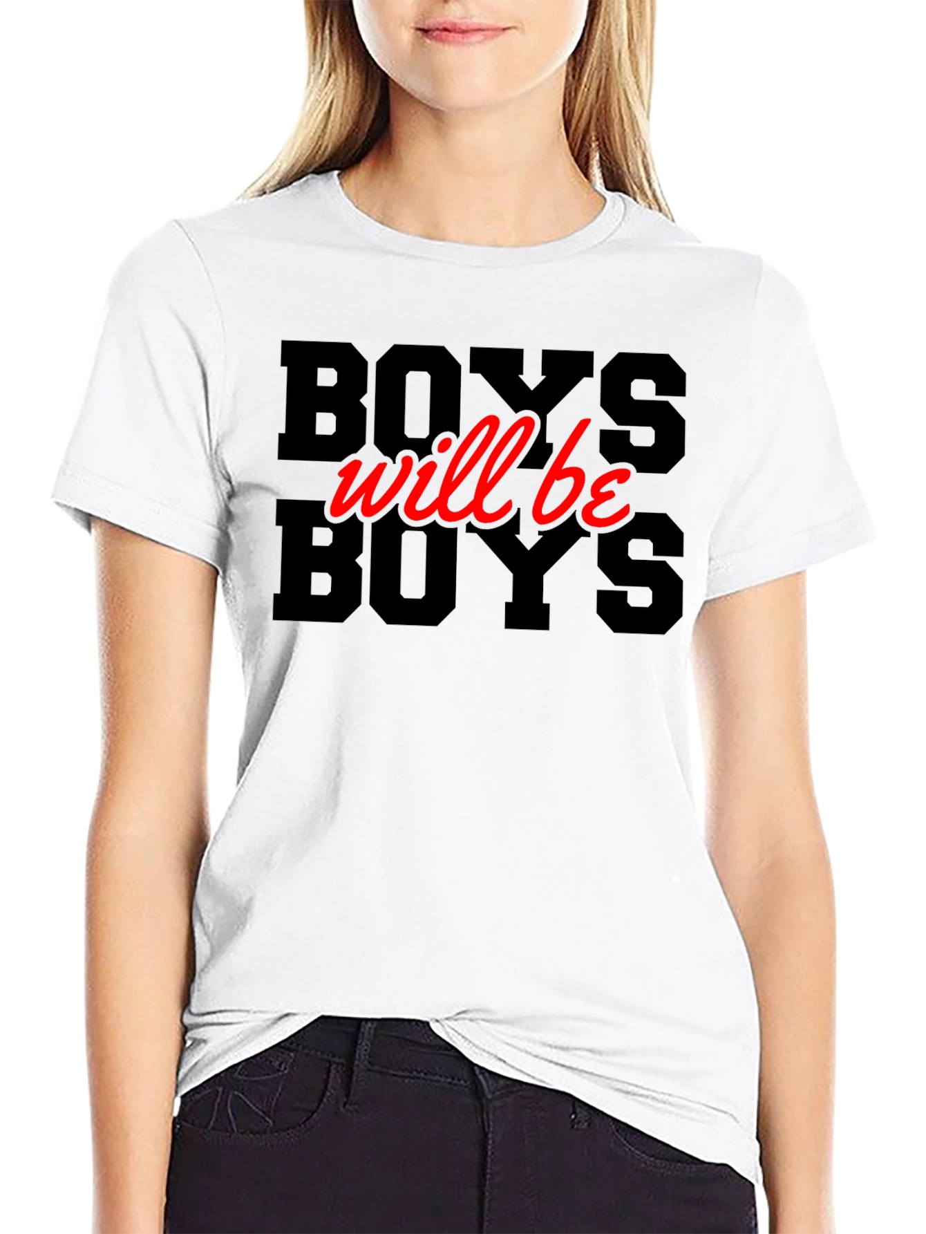 Boys Will Be Boys Graphic Tee - Black