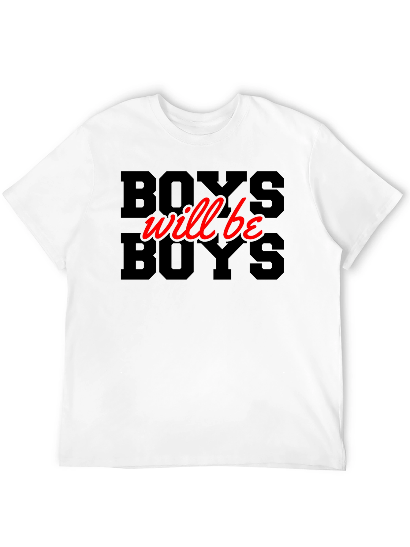 Boys Will Be Boys Graphic Tee - Black