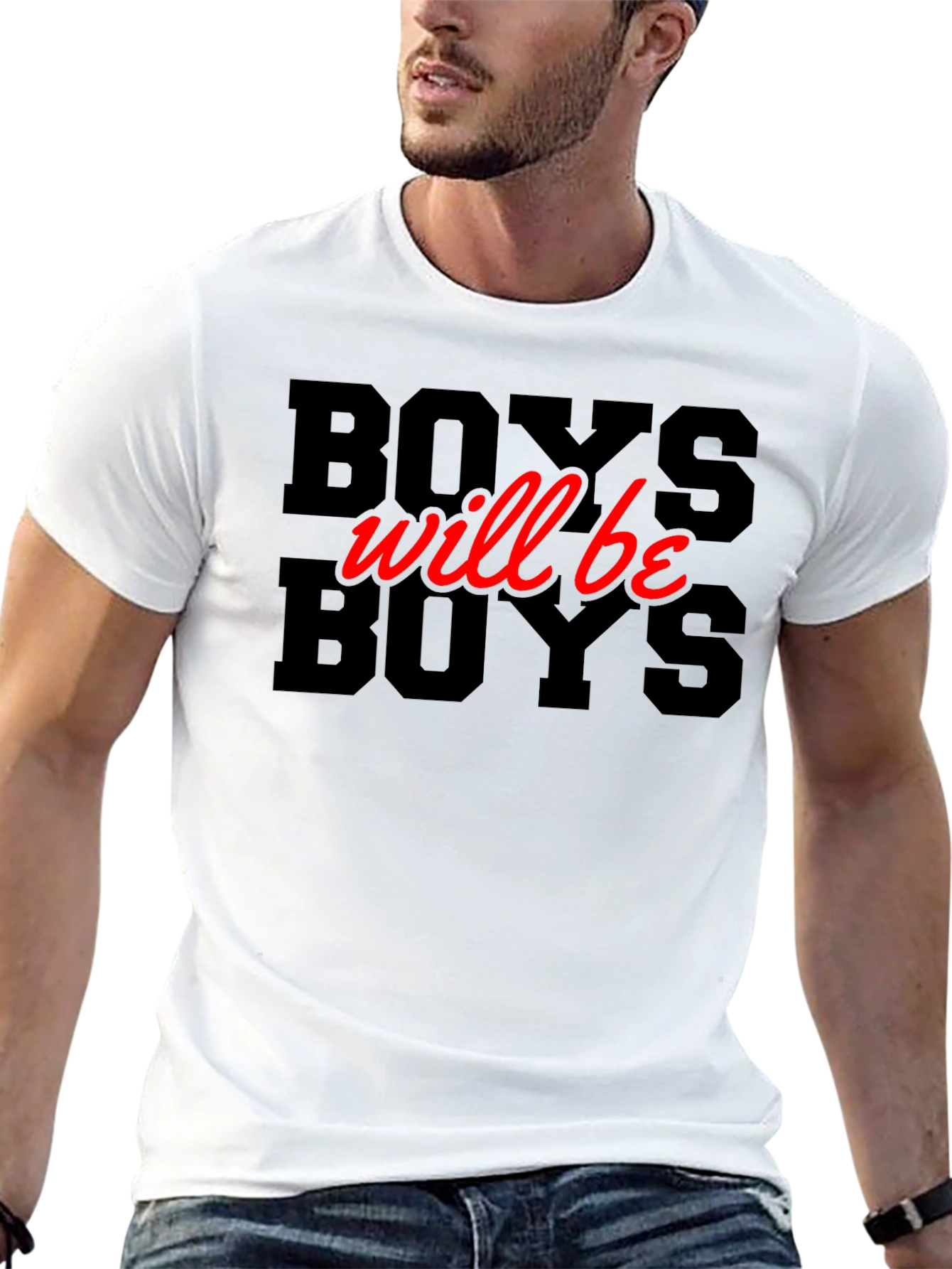 Boys Will Be Boys Graphic Tee - Black