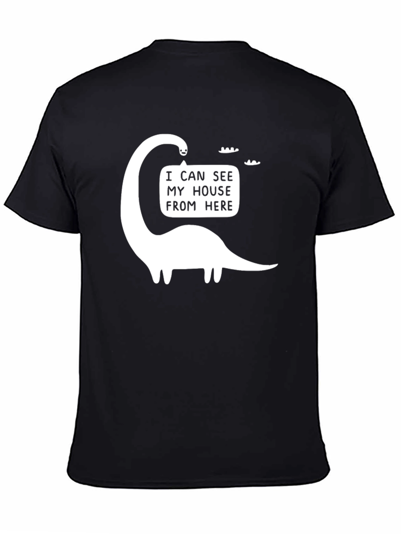 Funny Dinosaur I Can See My House Graphic T-Shirt