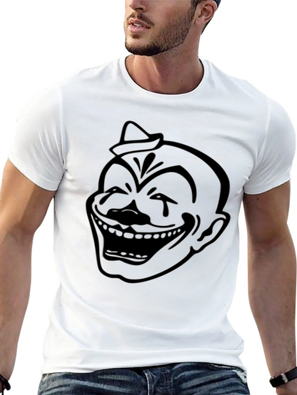 Clown Outline Graphic Black T-Shirt