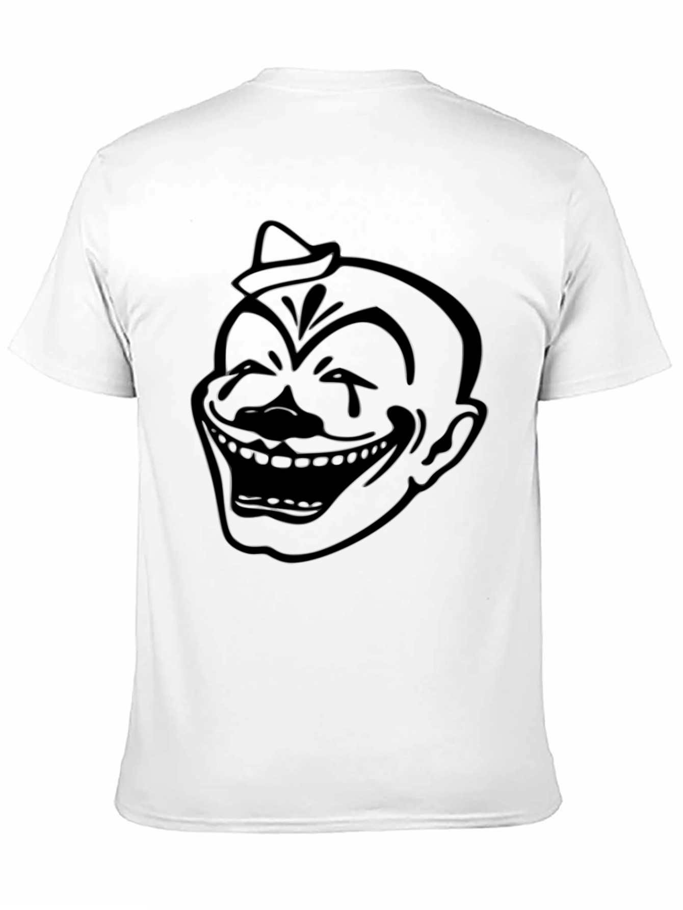 Clown Outline Graphic Black T-Shirt