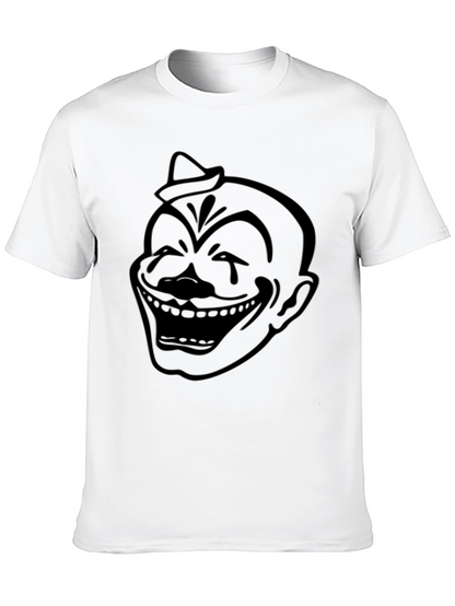 Clown Outline Graphic Black T-Shirt
