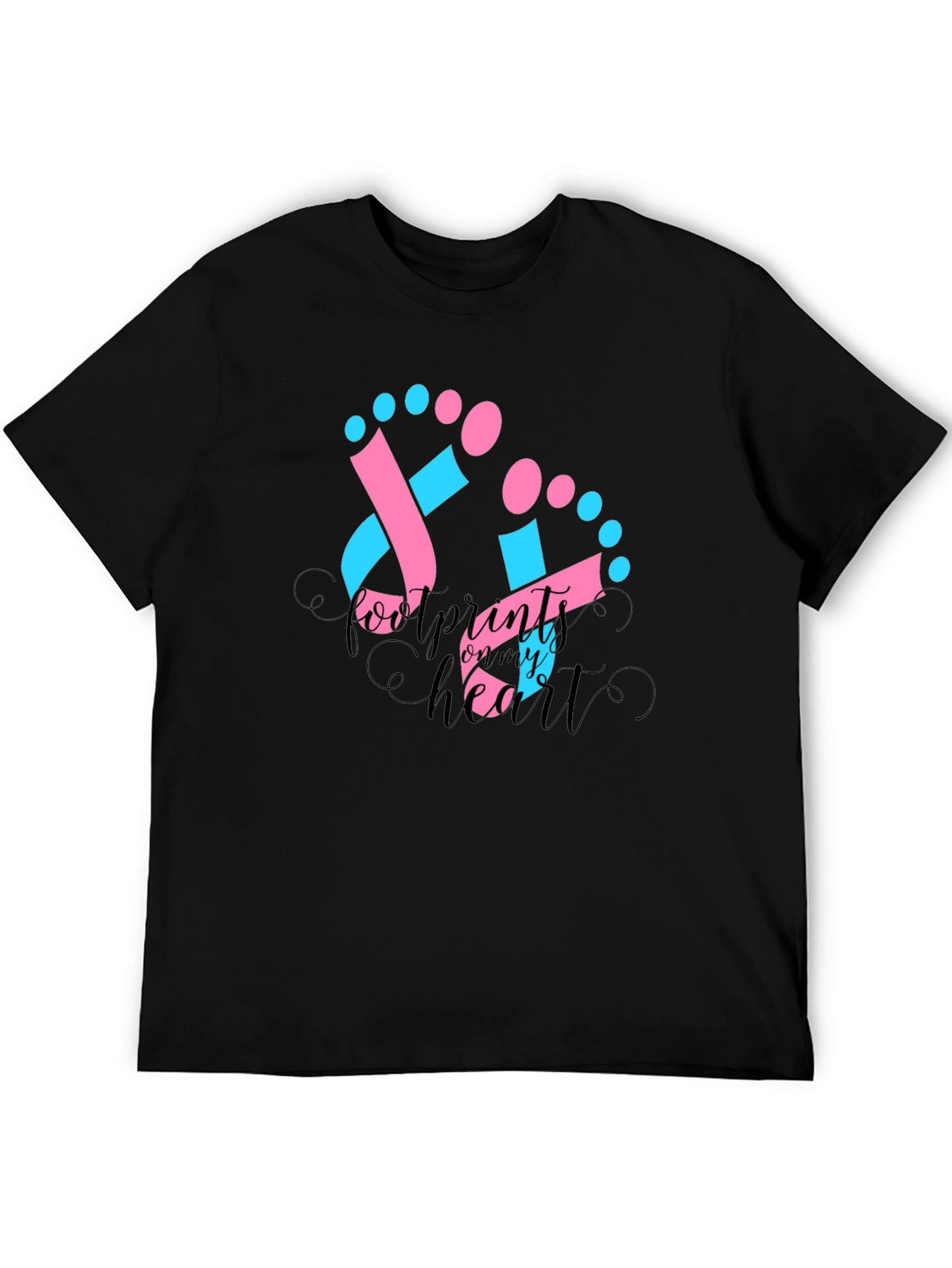 Footprints on My Heart T-Shirt - Baby Announcement