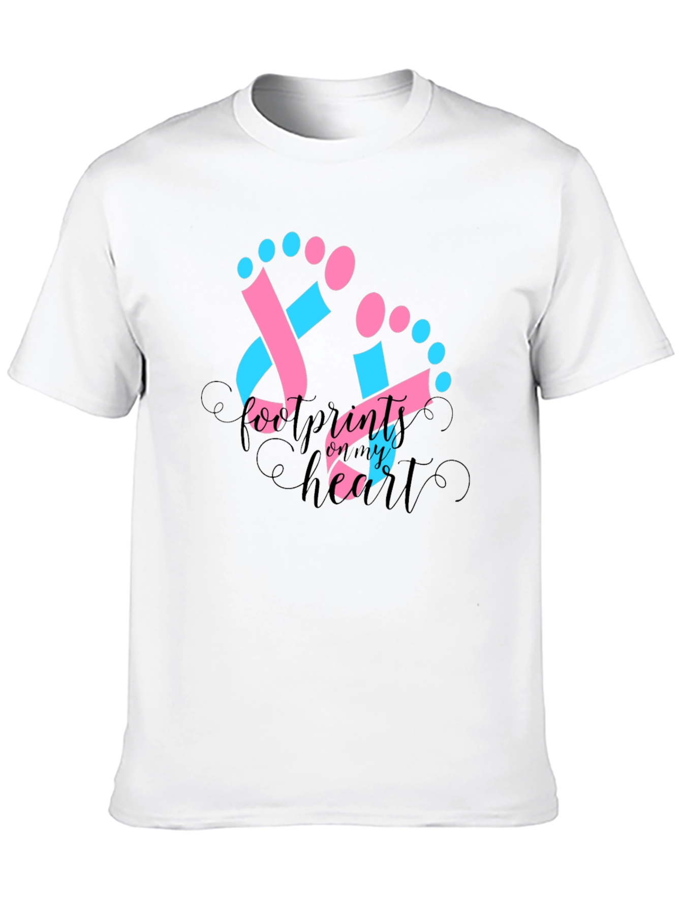 Footprints on My Heart T-Shirt - Baby Announcement