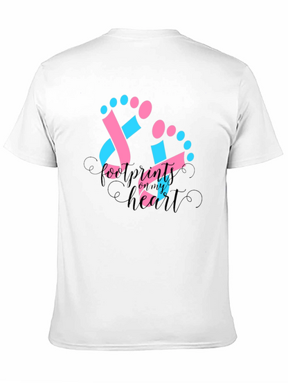 Footprints on My Heart T-Shirt - Baby Announcement