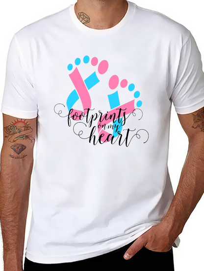 Footprints on My Heart T-Shirt - Baby Announcement