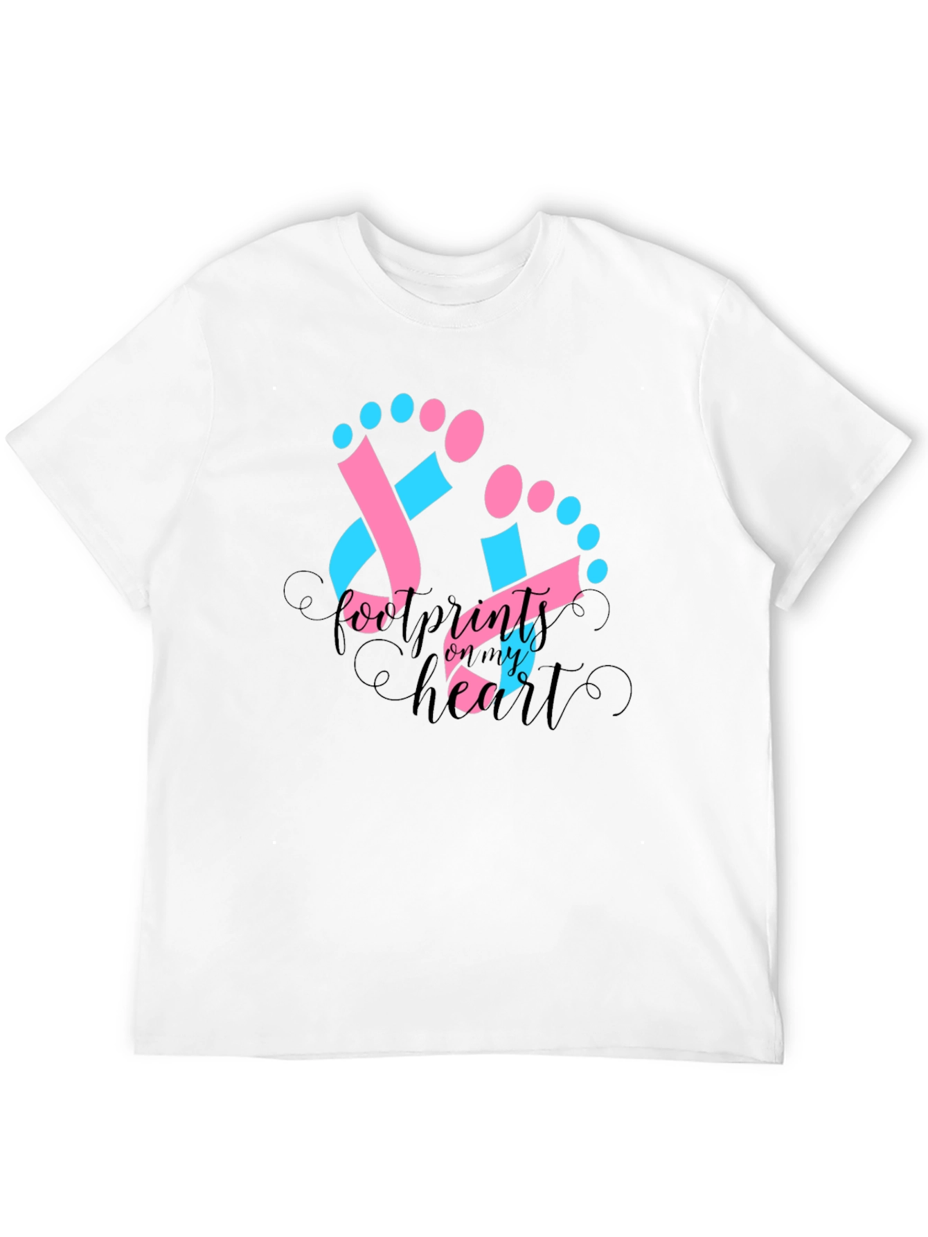 Footprints on My Heart T-Shirt - Baby Announcement