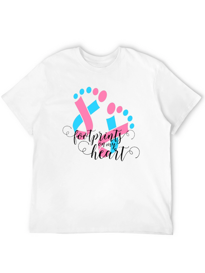 Footprints on My Heart T-Shirt - Baby Announcement