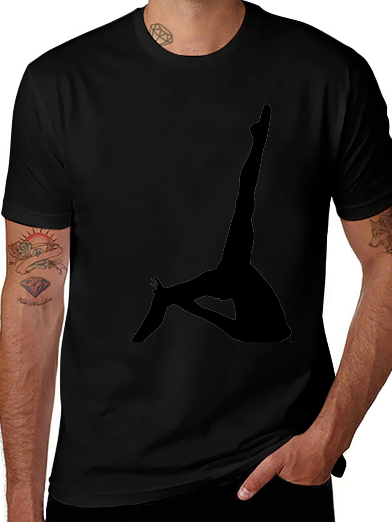 Silhouette Yoga Pose T-Shirt - Unisex Cotton Tee