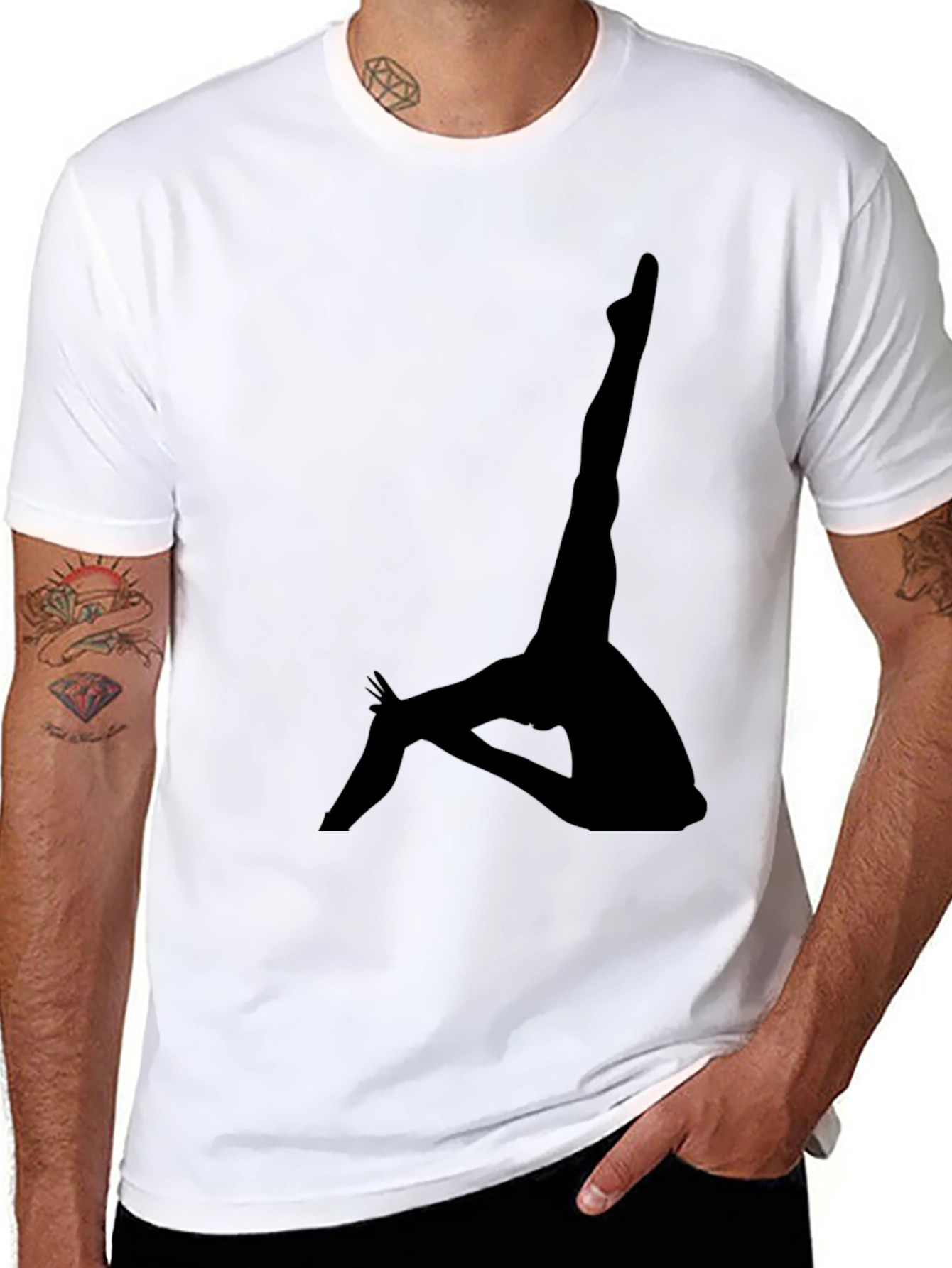 Silhouette Yoga Pose T-Shirt - Unisex Cotton Tee
