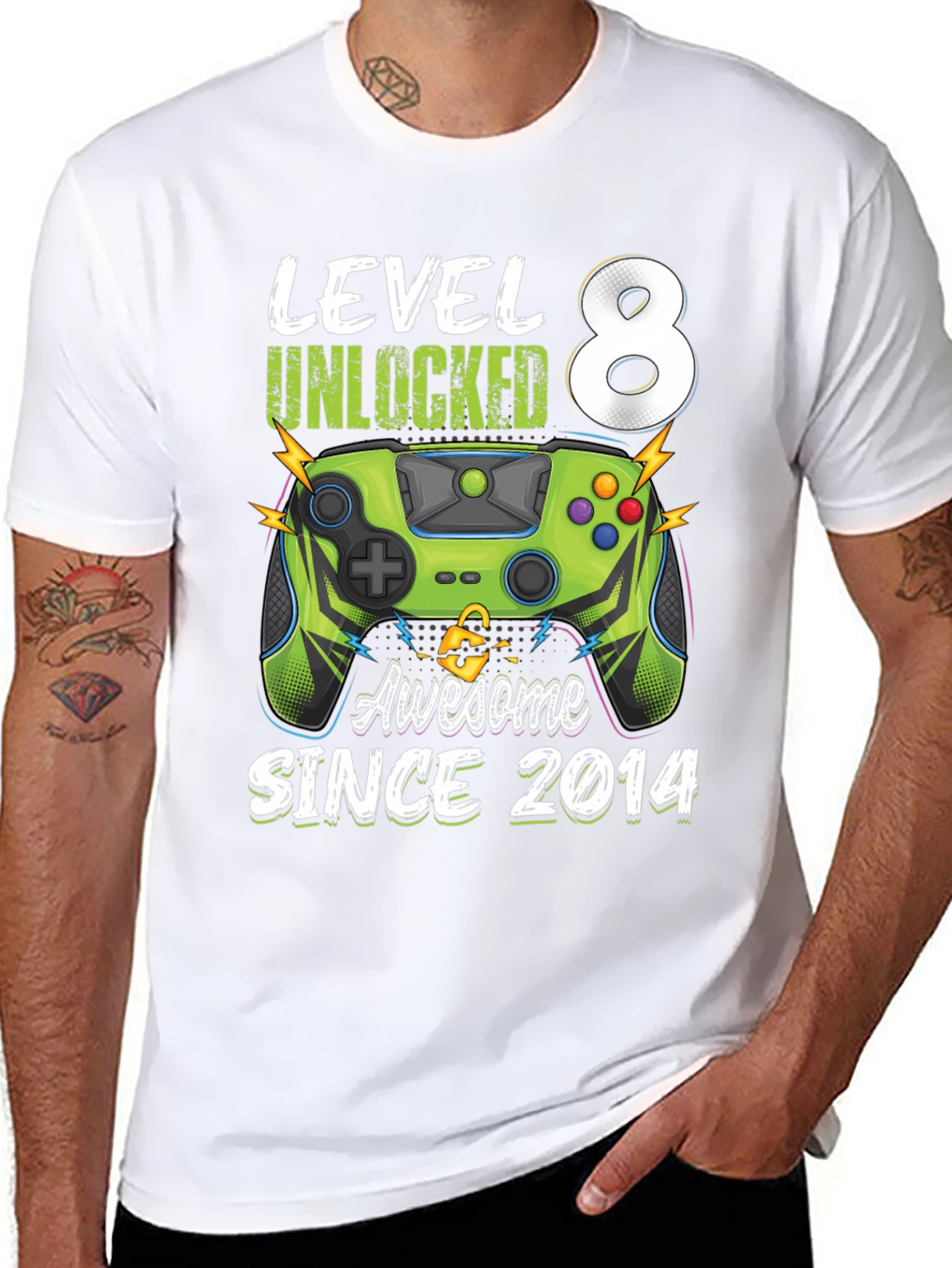 Level 8 Unlocked Birthday T-Shirt