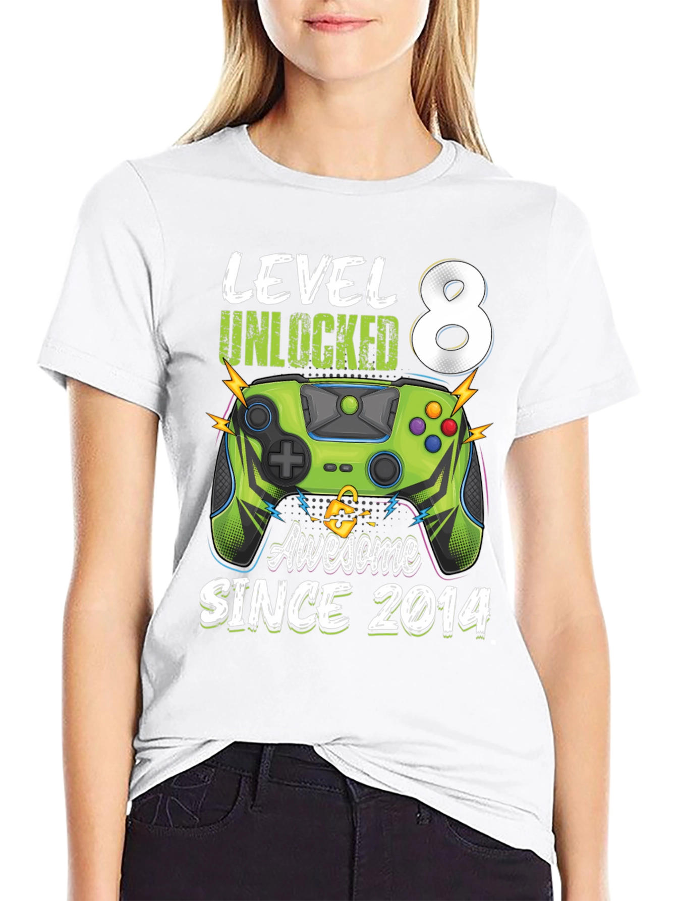 Level 8 Unlocked Birthday T-Shirt