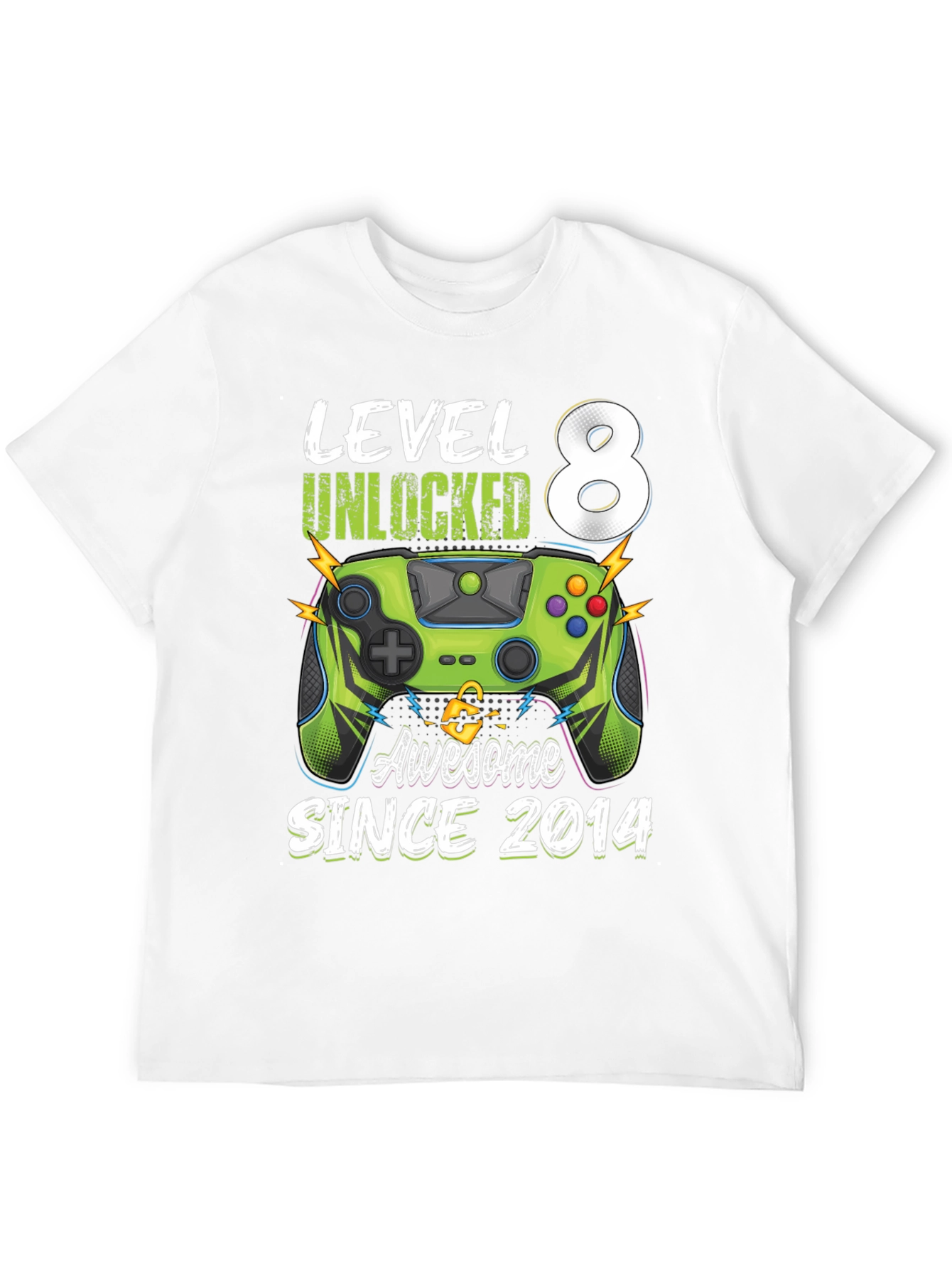 Level 8 Unlocked Birthday T-Shirt