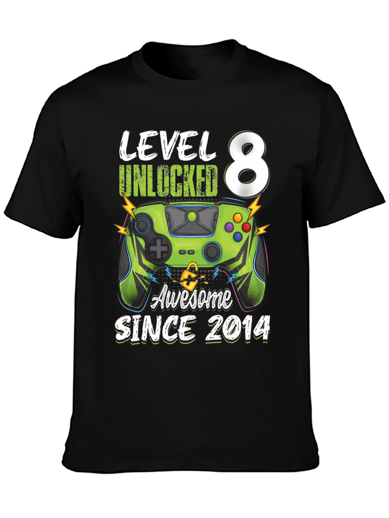 Level 8 Unlocked Birthday T-Shirt