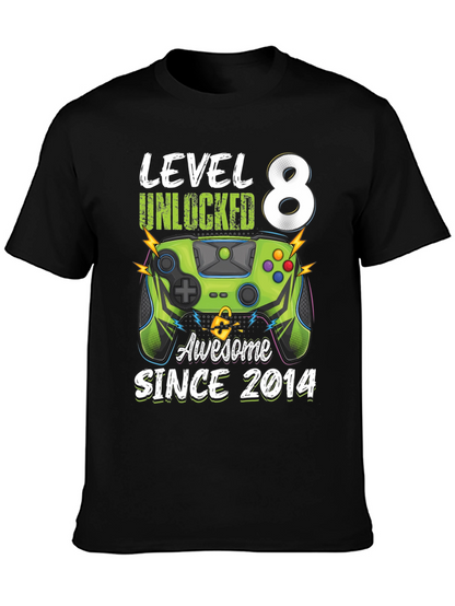 Level 8 Unlocked Birthday T-Shirt