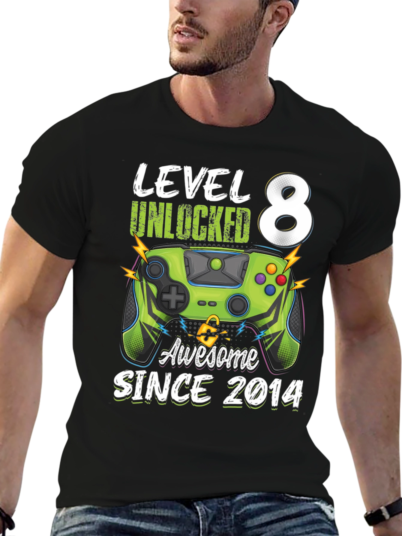 Level 8 Unlocked Birthday T-Shirt