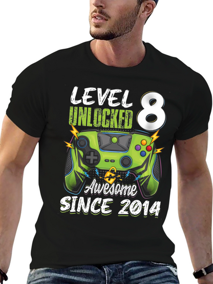 Level 8 Unlocked Birthday T-Shirt