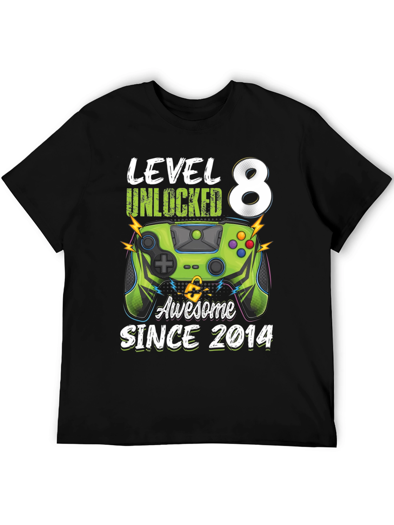 Level 8 Unlocked Birthday T-Shirt