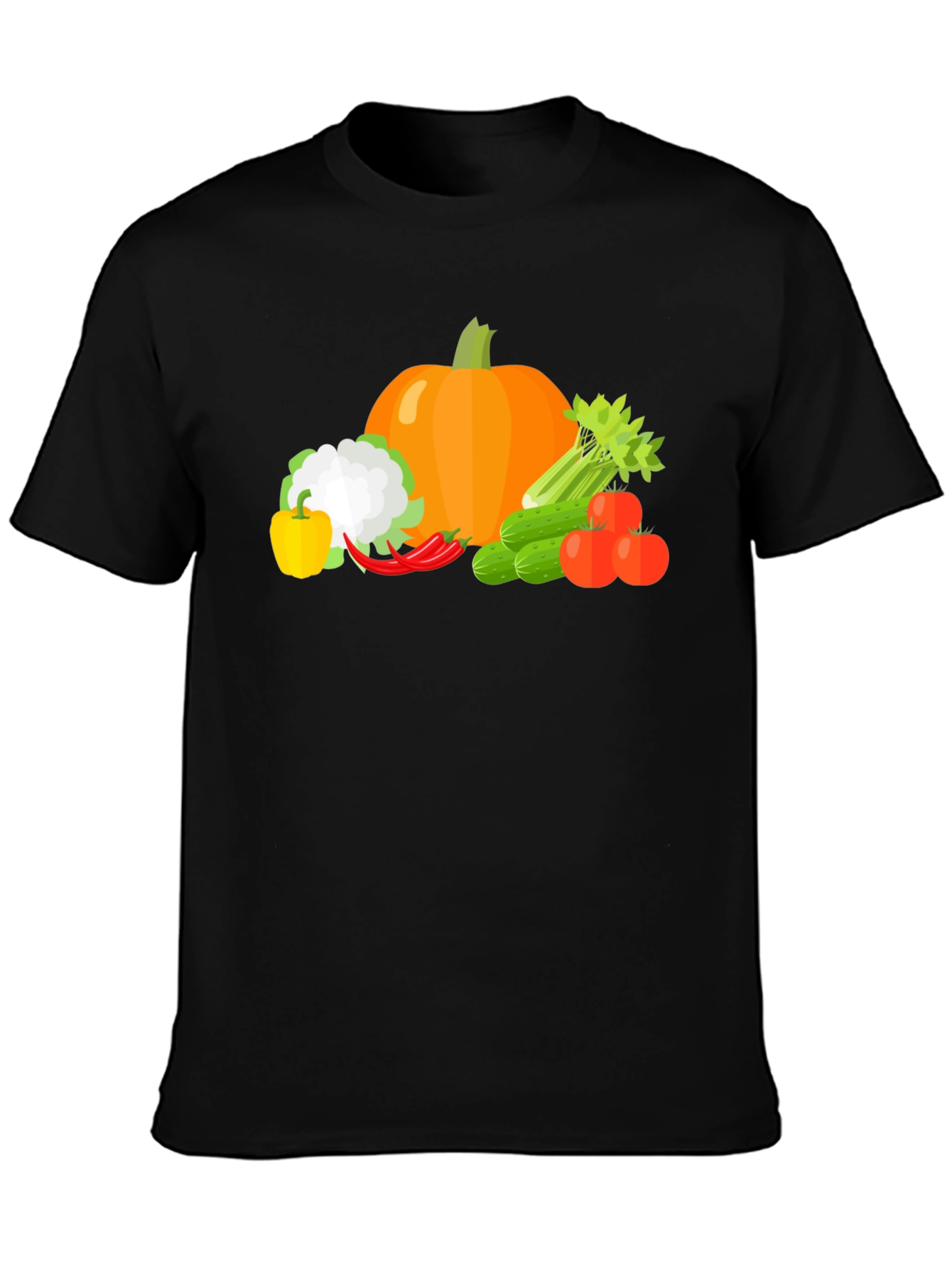 Vegetable Medley Graphic Tee - Black