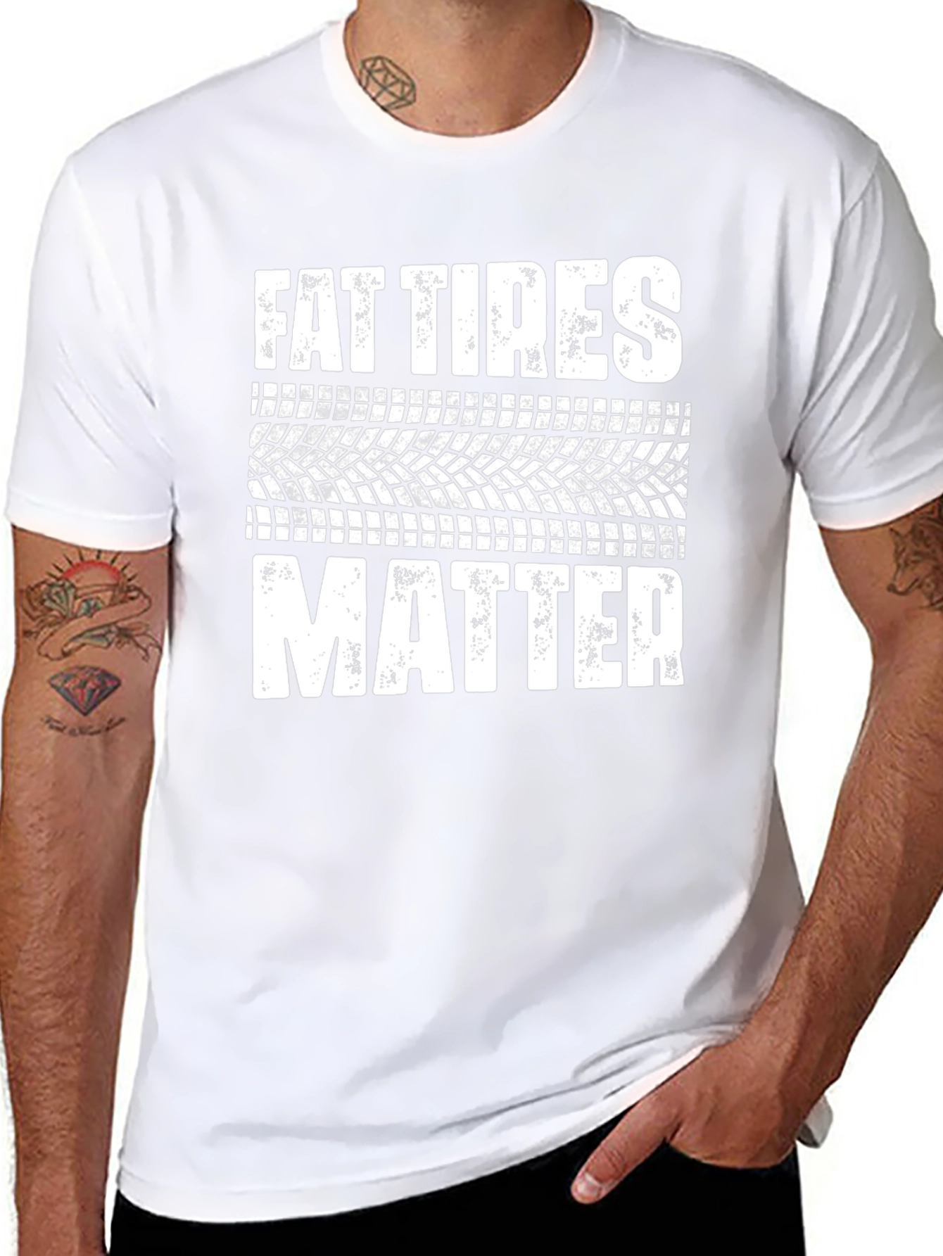 Fat Tires Matter Graphic Tee - Black Cotton T-Shirt