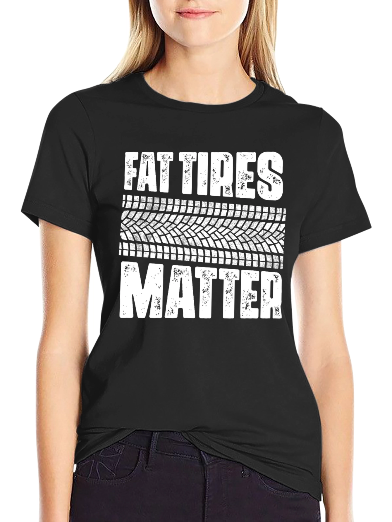Fat Tires Matter Graphic Tee - Black Cotton T-Shirt