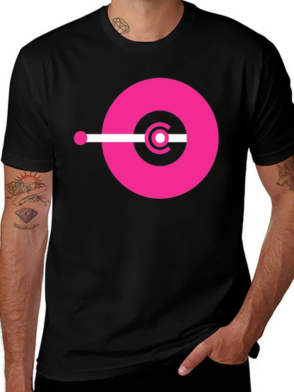 Modern Graphic Tee - Pink Circle Design