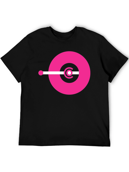 Modern Graphic Tee - Pink Circle Design