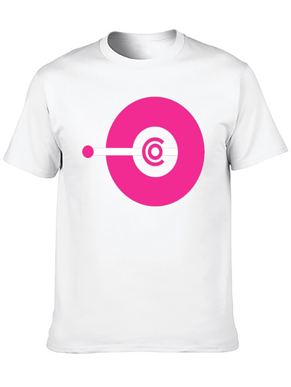 Modern Graphic Tee - Pink Circle Design