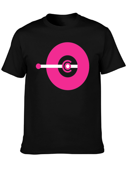 Modern Graphic Tee - Pink Circle Design