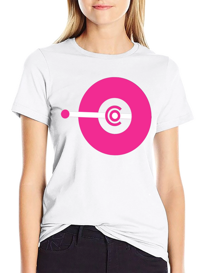 Modern Graphic Tee - Pink Circle Design