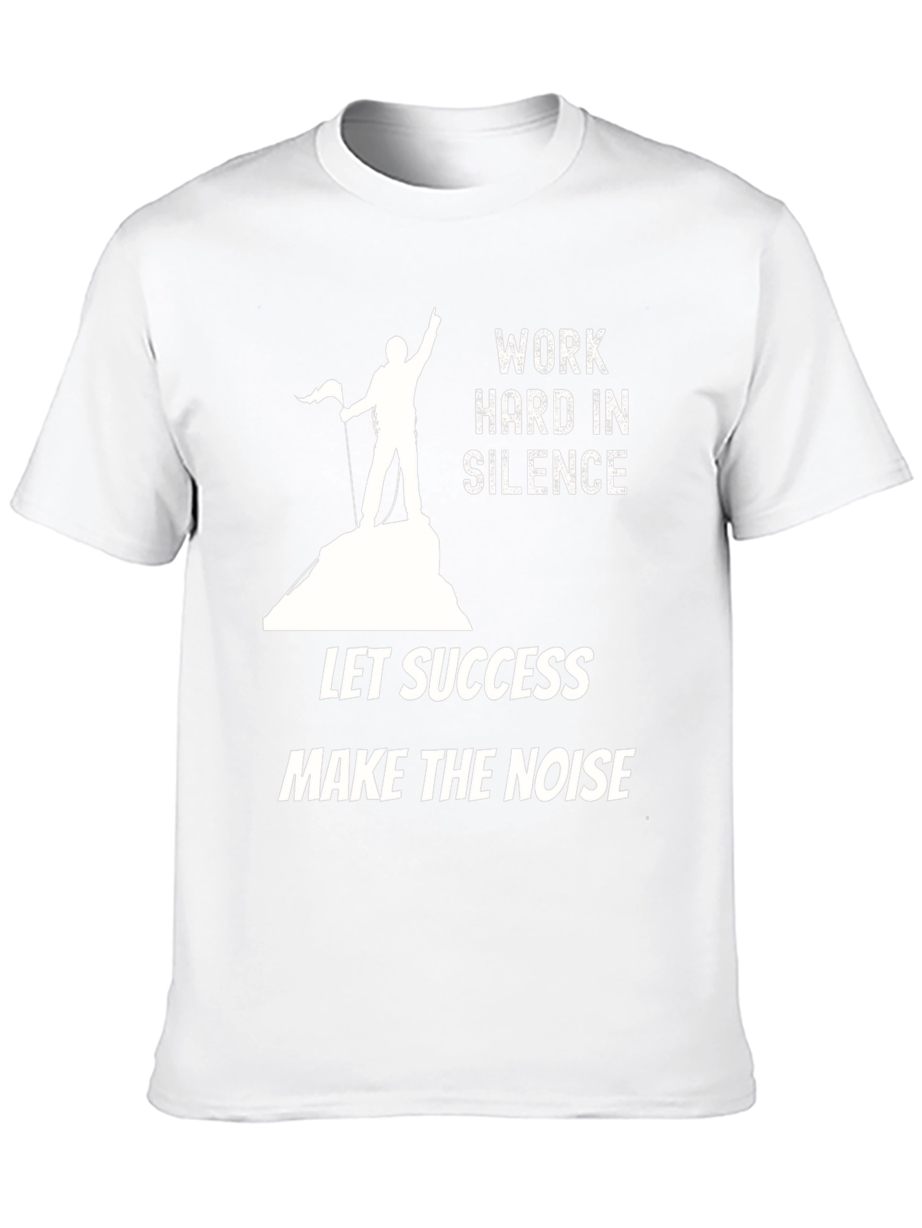 Motivational Black Graphic Tee: Work Hard In Silence