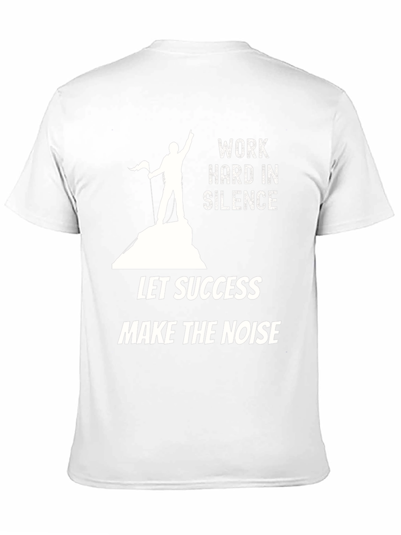 Motivational Black Graphic Tee: Work Hard In Silence
