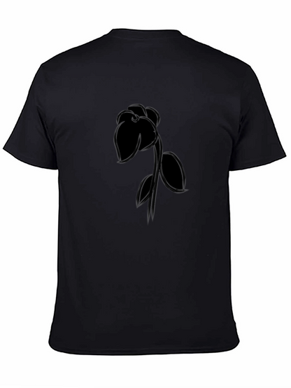Black Rose Graphic Tee - Mens Casual Shirt