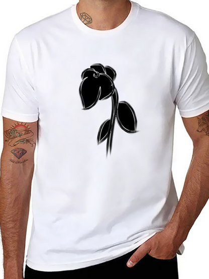 Black Rose Graphic Tee - Mens Casual Shirt
