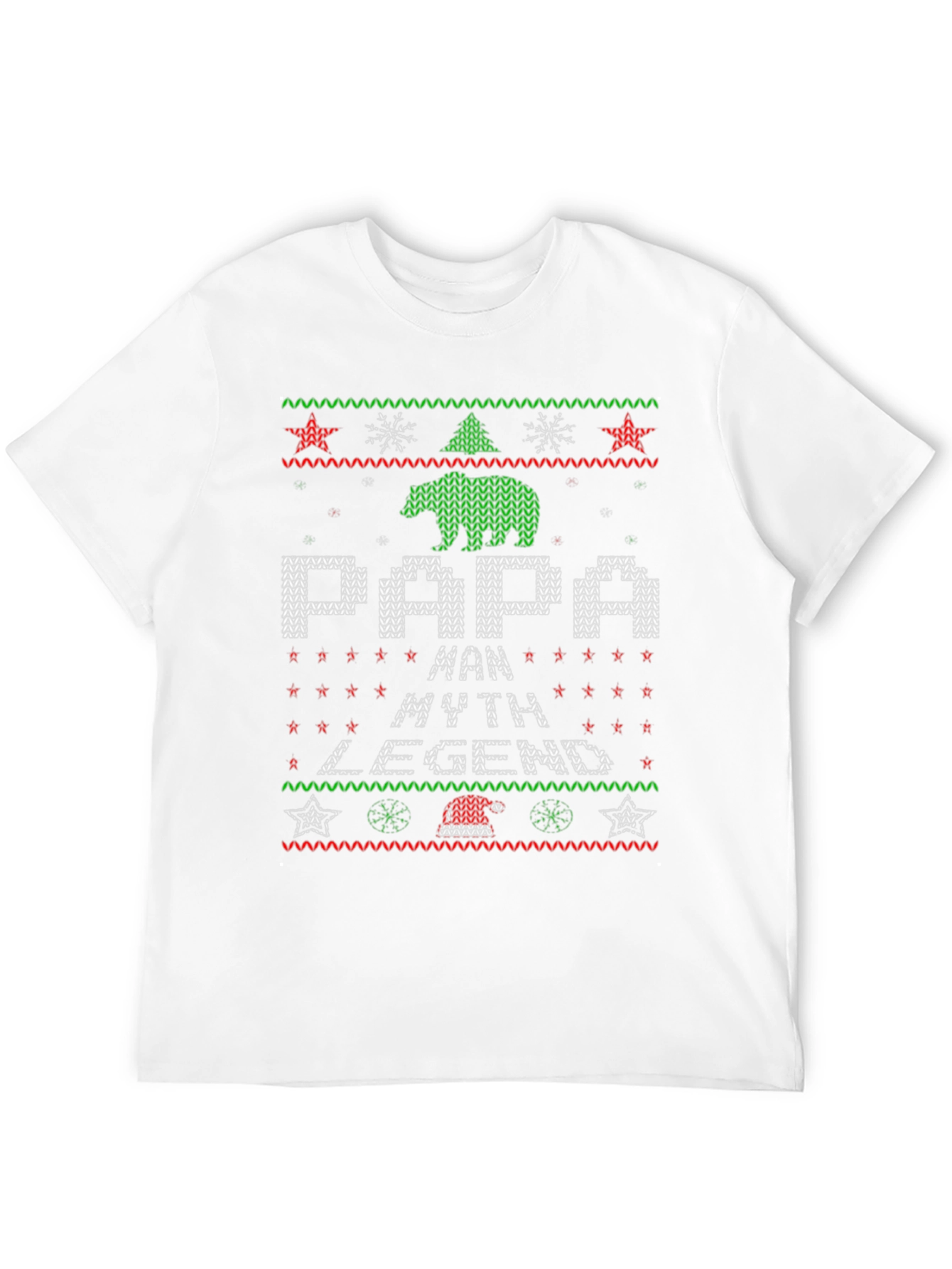 Papa Man Myth Legend Christmas Ugly T-Shirt