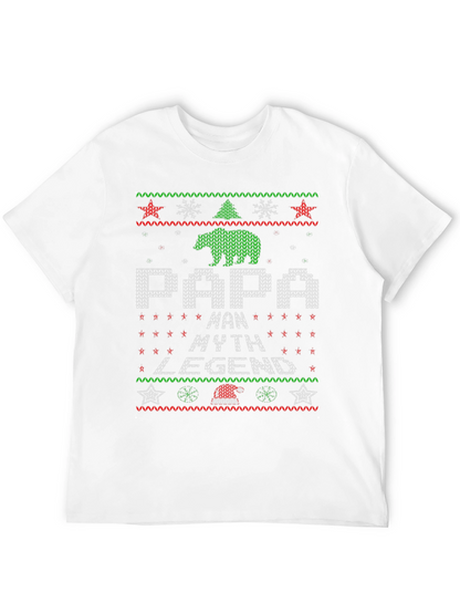Papa Man Myth Legend Christmas Ugly T-Shirt