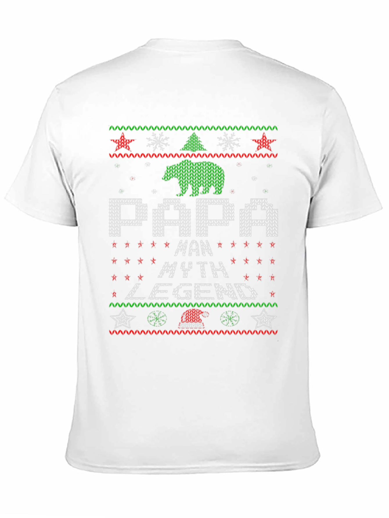 Papa Man Myth Legend Christmas Ugly T-Shirt