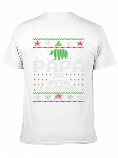Papa Man Myth Legend Christmas Ugly T-Shirt