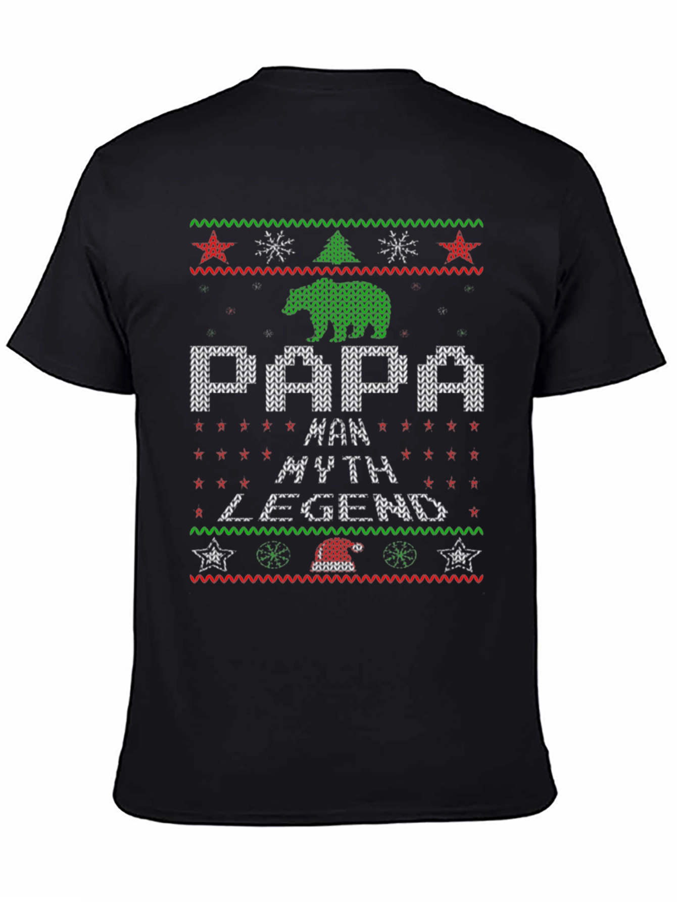 Papa Man Myth Legend Christmas Ugly T-Shirt