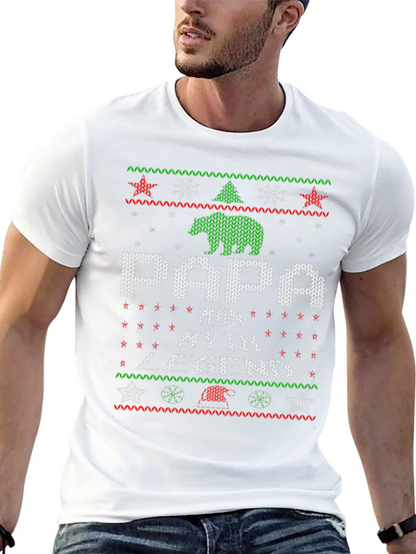 Papa Man Myth Legend Christmas Ugly T-Shirt