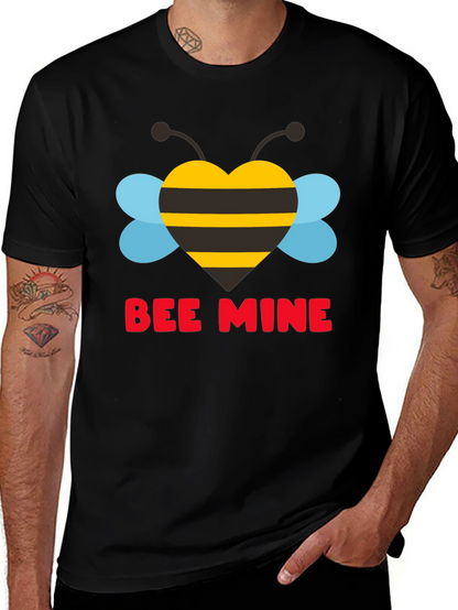 Bee Mine Heart Graphic Tee - Valentines Day