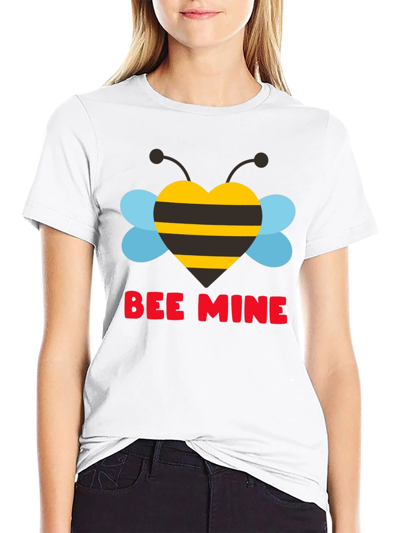 Bee Mine Heart Graphic Tee - Valentines Day