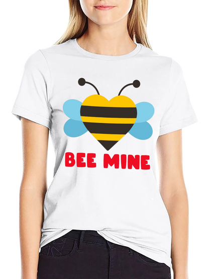Bee Mine Heart Graphic Tee - Valentines Day