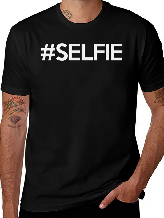 #Selfie Black Crew Neck T-Shirt